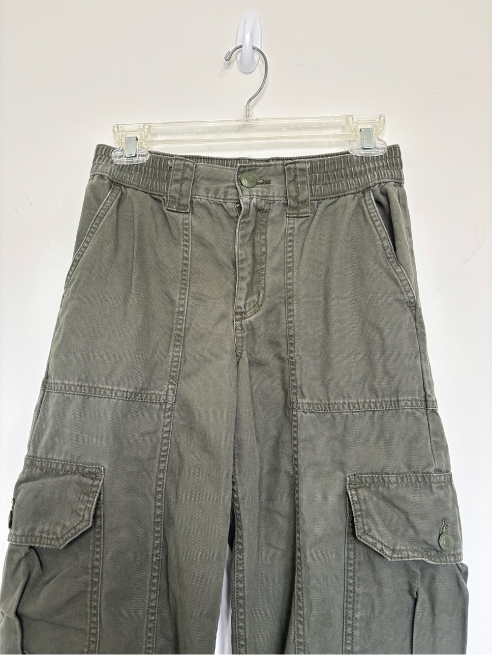 Aeropostale Women’s Utility Cargo Olive Green Cargo Pants XS - Picture 2 of 5